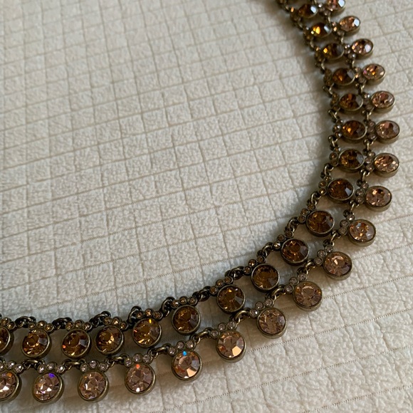 J.Crew copper & bronze bejeweled ribbon necklace - Picture 13 of 16